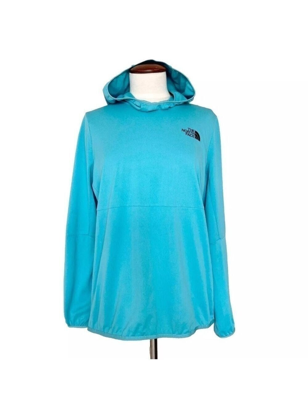 The North Face Womens Large Blue Thin lightweight UV Filter Hoodie Stretch